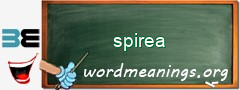 WordMeaning blackboard for spirea